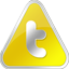 Yellow Twitter Icon 64x64 png